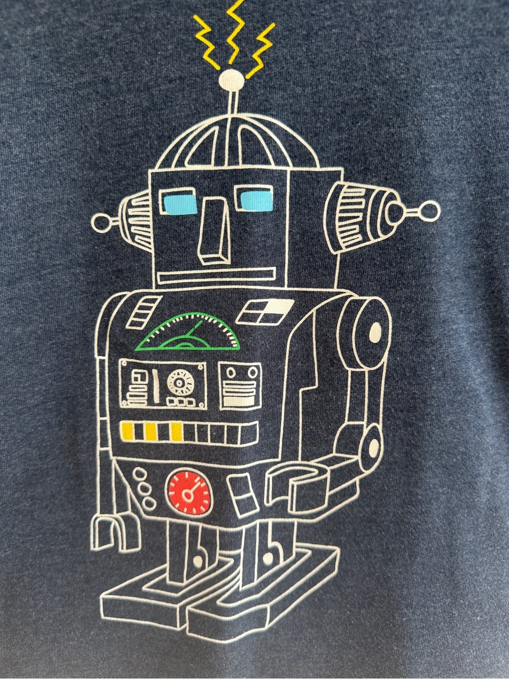 Andy & Evan Boys Robot Graphic T-Shirt Size 4T Navy - Picture 3 of 4